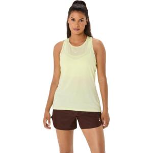 imageASICS Womens NAGINO RUN ADJUSTABLE TANK Running ApparelHuddle Yellow Heather