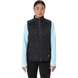 imageASICS Womens PERFORMANCE INSULATED VEST 20 Running ApparelPerformance Black Suminagashi Print