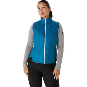 imageASICS Womens PERFORMANCE INSULATED VEST 20 Running ApparelRich NavyOatmeal