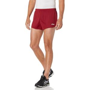imageASICS Men Split ShortCardinalWhite