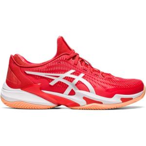imageASICS Mens Court FlyteFoam 3 Novak Clay Tennis ShoesFiery RedWhite