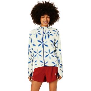 imageASICS Womens METARUN SHIBORI WATERPROOF JACKET RUNNING JacketBirchBlue Expanse