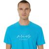 imageASICS Mens Classic Graphic TEE ApparelDigital Aqua