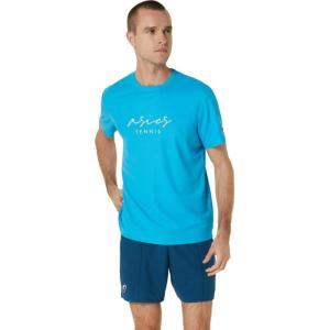 imageASICS Mens Classic Graphic TEE ApparelDigital Aqua