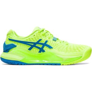 imageASICS Womens GelResolution 9 Tennis ShoesHazard GreenReborn Blue