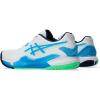 imageASICS Mens GelResolution 9 Clay Tennis ShoesWhiteDigital Aqua