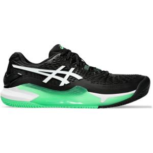 imageASICS Mens GelResolution 9 Clay Tennis ShoesBlackNew Leaf