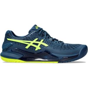 imageASICS Mens GelResolution 9 Tennis ShoesMako BlueSafety Yellow