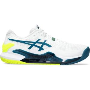 imageASICS Mens GelResolution 9 Tennis ShoesWhiteRestful Teal