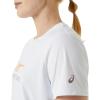 imageASICS WOMEN COURT TENNIS GRAPHIC TEE TENNIS ApparelBrilliant WhiteFaded Orange