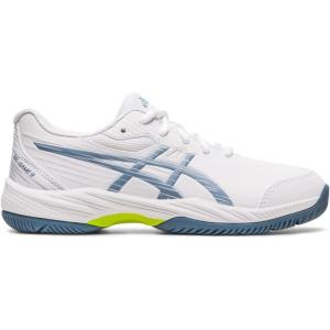 imageASICS Kids GelGame 9 Grade School Tennis ShoesWhiteSteel Blue