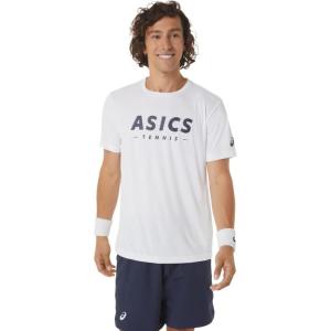 imageASICS Mens MEN COURT TENNIS GRAPHIC TEE Tennis TopBrilliant White