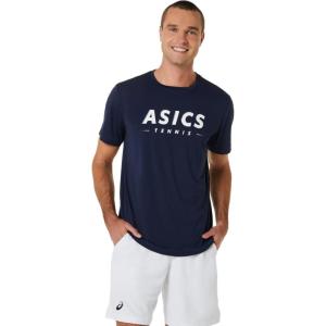 imageASICS Mens MEN COURT TENNIS GRAPHIC TEE Tennis TopMidnight