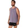 imageASICS Mens SILVER SINGLET Running ApparelLavender Grey