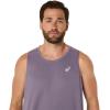 imageASICS Mens SILVER SINGLET Running ApparelLavender Grey