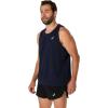 imageASICS Mens SILVER SINGLET Running ApparelMidnight