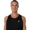 imageASICS Mens SILVER SINGLET Running ApparelPerformance Black