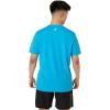 imageASICS Unisex TRACK AND FIELD Short Sleeve VNECK TOP Training ApparelIsland Blue Heather