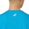 imageASICS Unisex TRACK AND FIELD Short Sleeve VNECK TOP Training ApparelIsland Blue Heather