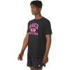 imageASICS Unisex TRACK AND FIELD Short Sleeve VNECK TOP Training ApparelPerformance Black