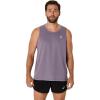 imageASICS Mens SILVER SINGLET Running ApparelLavender Grey