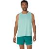 imageASICS Mens SILVER SINGLET Running ApparelOasis Green