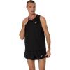 imageASICS Mens SILVER SINGLET Running ApparelPerformance Black