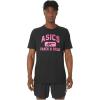imageASICS Unisex TRACK AND FIELD Short Sleeve VNECK TOP Training ApparelPerformance Black