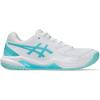 imageASICS Womens GelDedicate 8 Pickleball Tennis ShoeWhiteEnergy Aqua