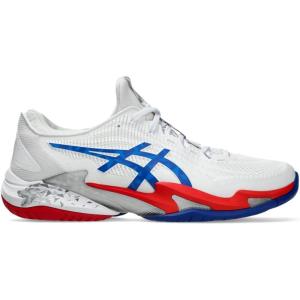 imageASICS Mens Court FlyteFoam 3 Novak Tennis ShoeWhiteAsics Blue