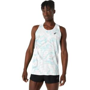 imageASICS Mens METARUN AOP SINGLET RUNNING ApparelBrilliant White