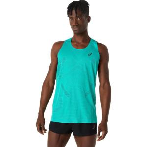 imageASICS Mens METARUN SINGLET RUNNING ApparelWave Teal