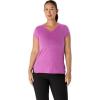 imageASICS Womens Heather Vneck TOP ApparelBold Magenta Heather