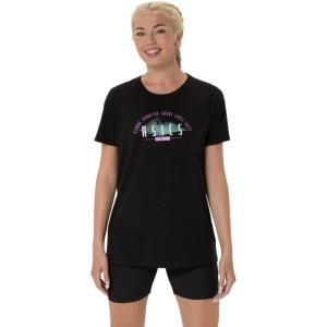 imageASICS Womens GSG 77 RETRO Short Sleeve TEE TRAINING ApparelPerformance Black