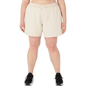imageASICS Womens SUNDAY SANA FLEECE SHORT Training ApparelBeige Heather