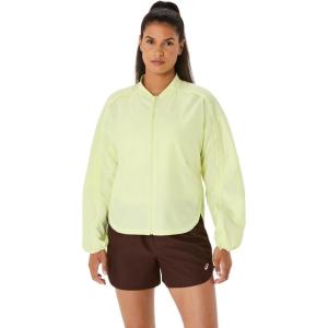 imageASICS Womens NAGINO RUN ADJUSTABLE JACKET Running ApparelHuddle Yellow