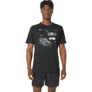 imageASICS Unisex Shoe Schematic TEE Running ApparelPerformance Black