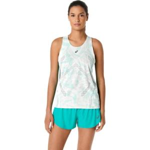 imageASICS Womens METARUN AOP TANK Running ApparelBrilliant White
