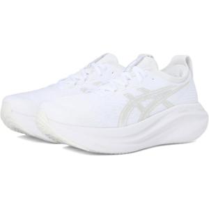 imageASICS Womens GelNimbus 27 Running ShoeWhiteGlacier Grey