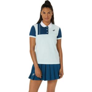 imageASICS Womens Classic Polo Shirt Tennis ApparelSoothing Sea