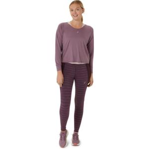 imageASICS Womens NAGINO Run Long Sleeve TOP Running ApparelDusty MauveWatershed Rose
