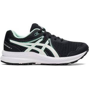 imageASICS Girls Contend 7 GS Running Shoe  Little Kid ampamp Big KidBlackFresh Ice