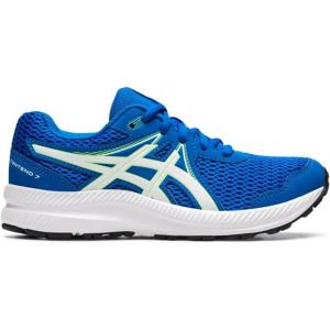 imageASICS Girls Contend 7 GS Running Shoe  Little Kid ampamp Big KidElectric BlueWhite