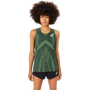 imageASICS Womens ACTIBREEZE SINGLET Running ApparelFrench BlueSafety Yellow
