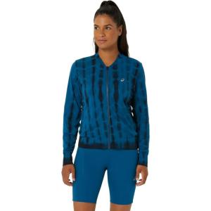 imageASICS Womens NAGINO Run Seamless Jacket Running ApparelRich NavyPerformance Black