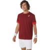 imageASICS Mens MEN COURT Short Sleeve TOP Tennis TopBeet JuiceClassic Red