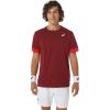 imageASICS Mens MEN COURT Short Sleeve TOP Tennis TopBeet JuiceClassic Red
