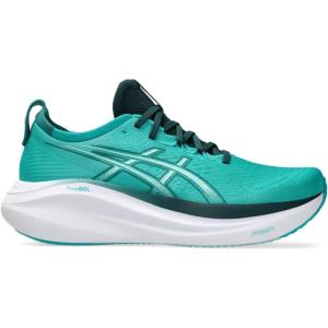 imageASICS Mens GelNimbus 27 Running ShoesWave TealSaxon Green