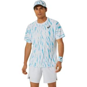 imageASICS Mens MEN GAME Short Sleeve TOP Tennis TopBrilliant White