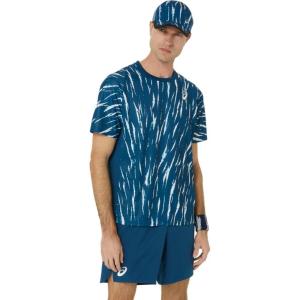 imageASICS Mens MEN GAME Short Sleeve TOP Tennis TopMako Blue